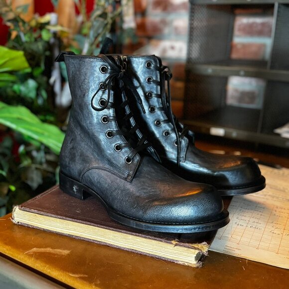 $1198 JOHN VARVATOS 25th Anniversary 525 COMBAT BOOTS (sz 8.5) - Picture 2 of 16